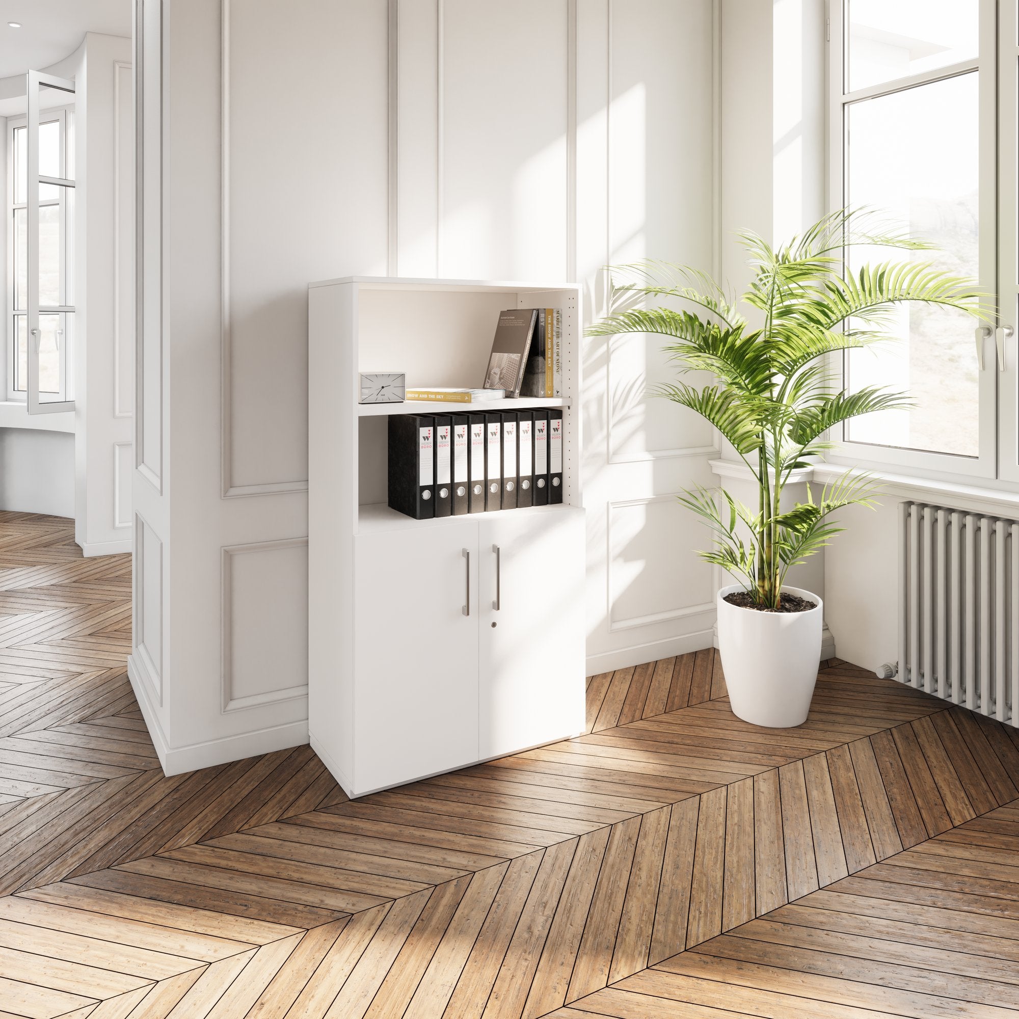 PRO Kombischrank | 4 OH, 800 x 1510 mm, Weiß