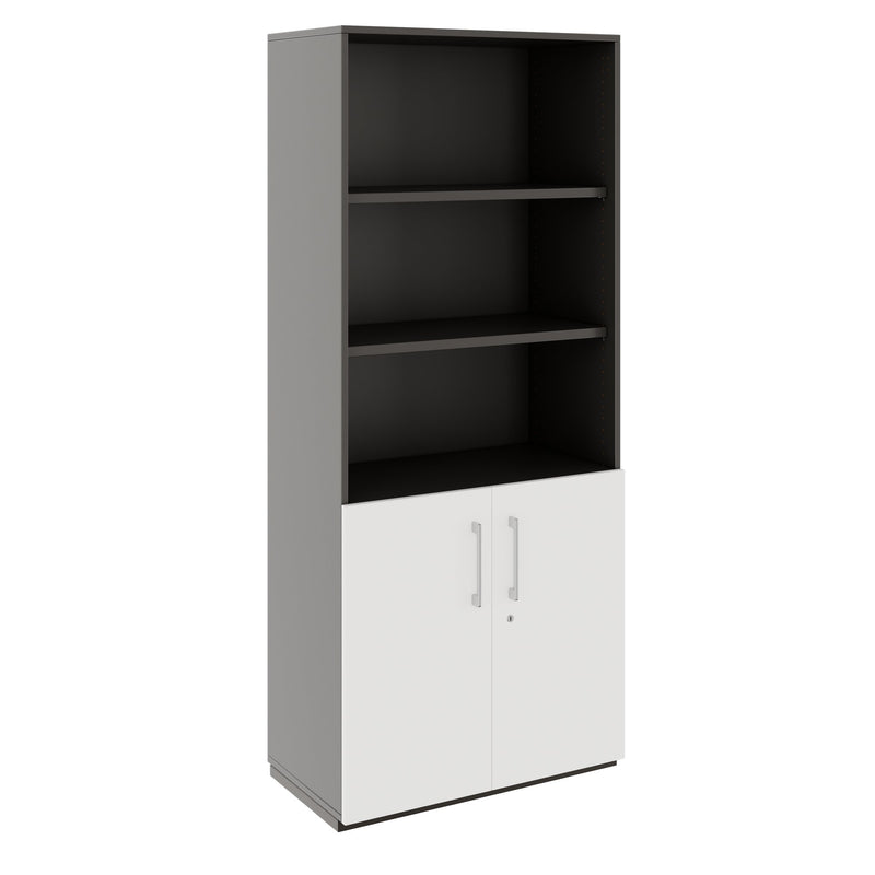 PRO Combina il cabinet | 5 OH, 800 x 1880 mm, grafite / bianco - 1 Main Image