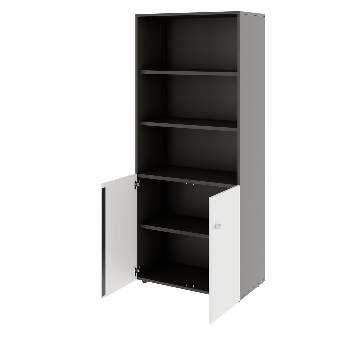 PRO Combina il cabinet | 5 OH, 800 x 1880 mm, grafite / bianco