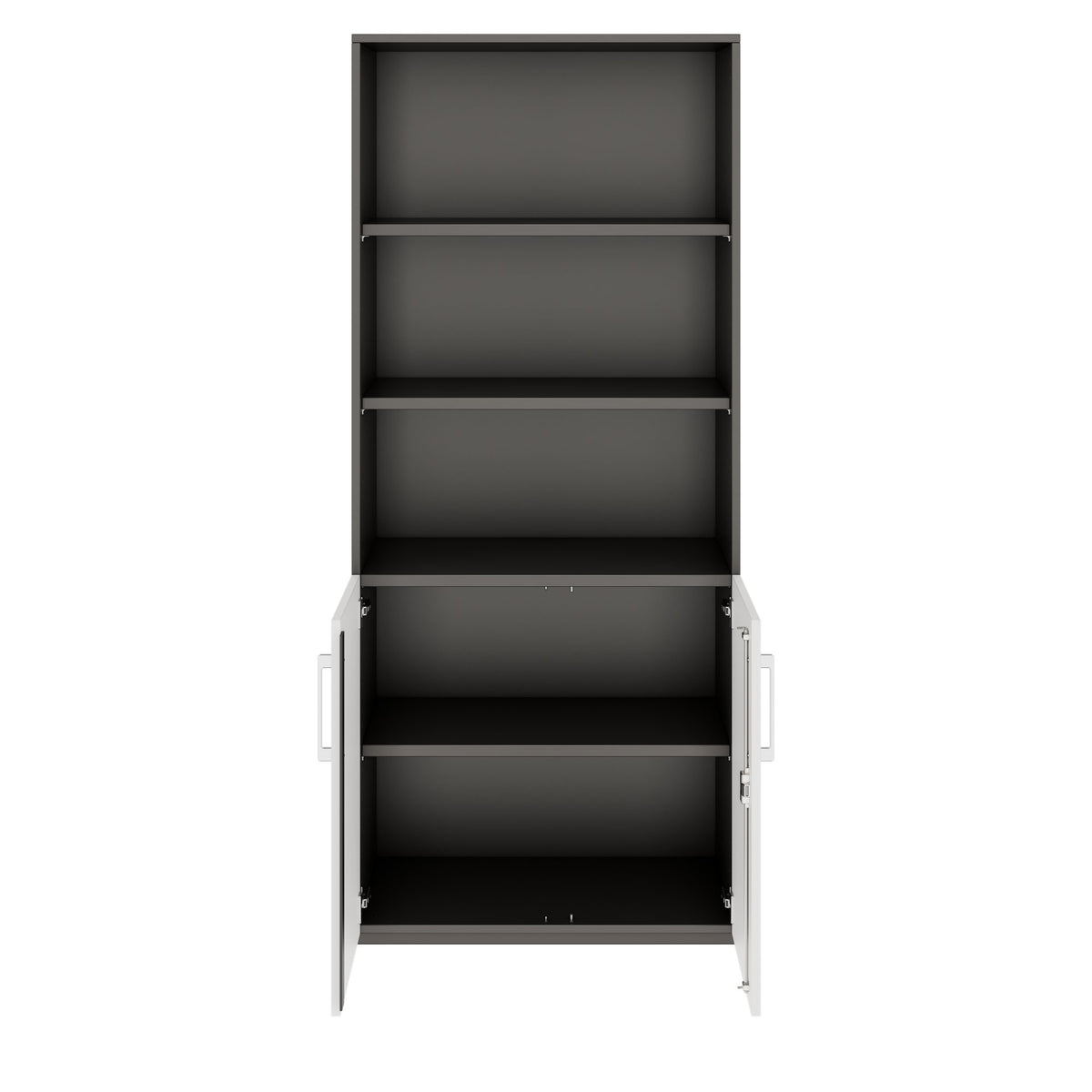 PRO Combina il cabinet | 5 OH, 800 x 1880 mm, grafite / bianco - 3 Lightbox Main Image