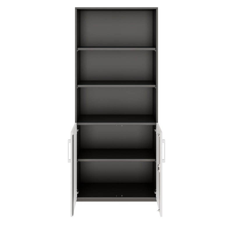 PRO Combina il cabinet | 5 OH, 800 x 1880 mm, grafite / bianco - 3 Main Image
