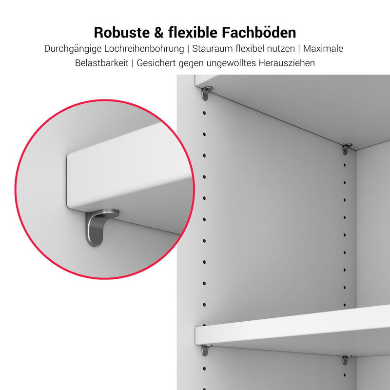 PRO Armoire combinée | 5 OH, 800 x 1880 mm, gris  - 10 Main Image
