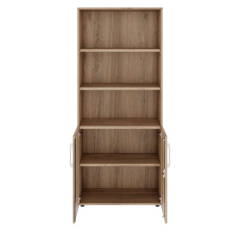PRO combination cabinet | 5 OH, 800 x 1880 mm, natural oak - 3 Main Image
