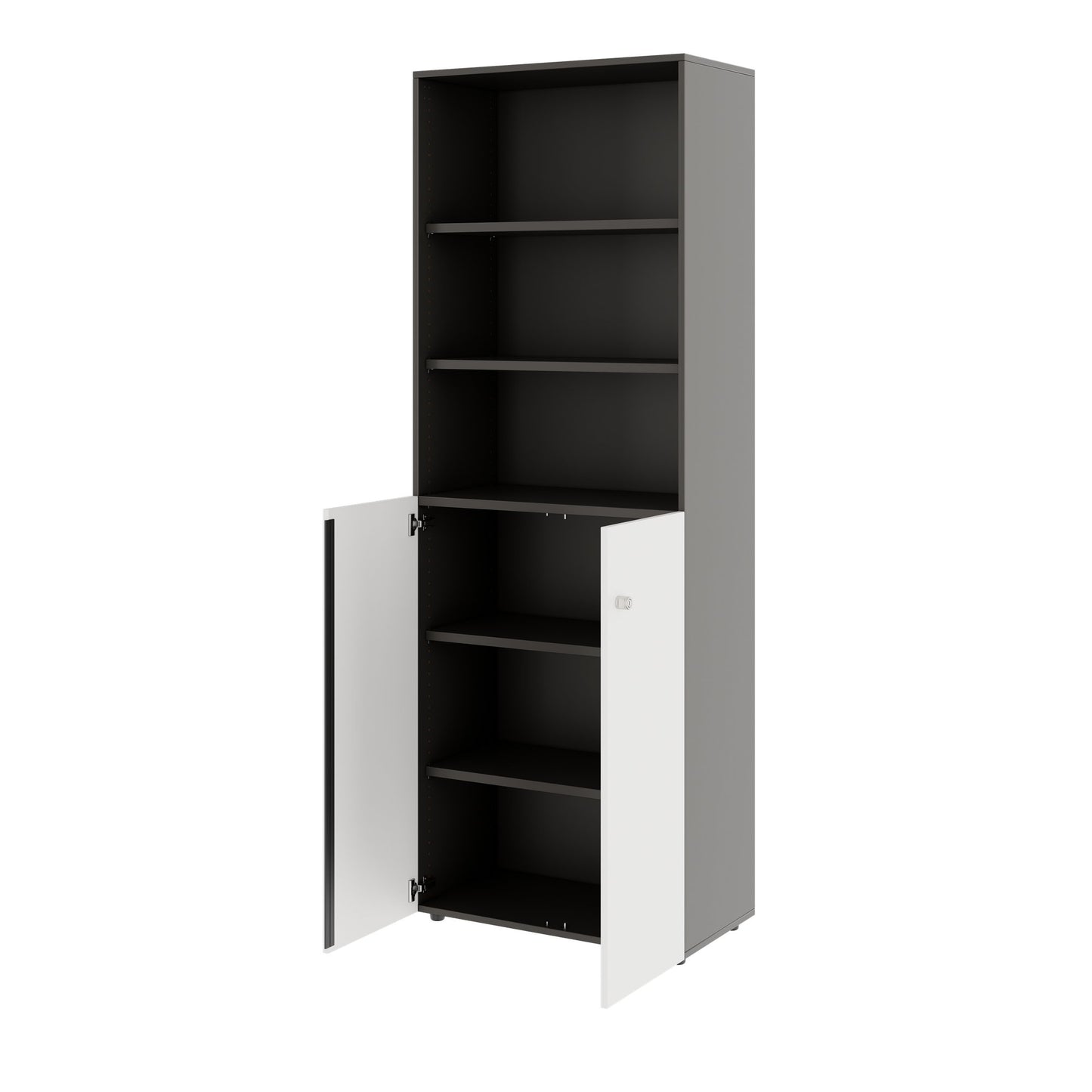 PRO Combine cabinet | 6 Oh, 800 x 2250 mm, graphite / white