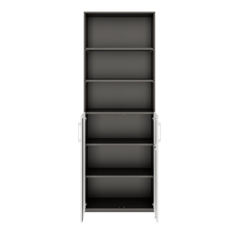 PRO Kombischrank | 6 OH, 800 x 2250 mm, Graphit / Weiß - 3 Main Image