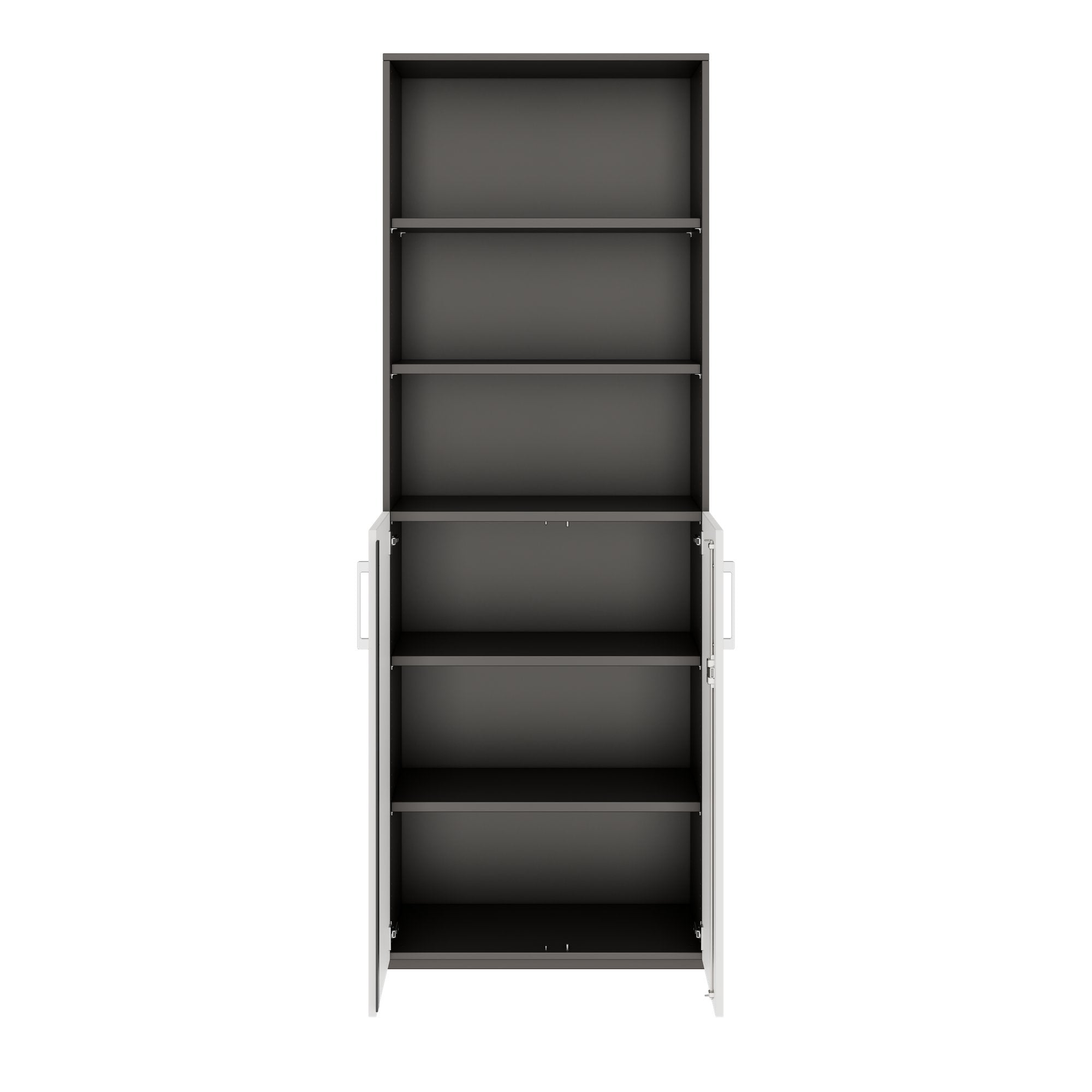 PRO Kombischrank | 6 OH, 800 x 2250 mm, Graphit / Weiß