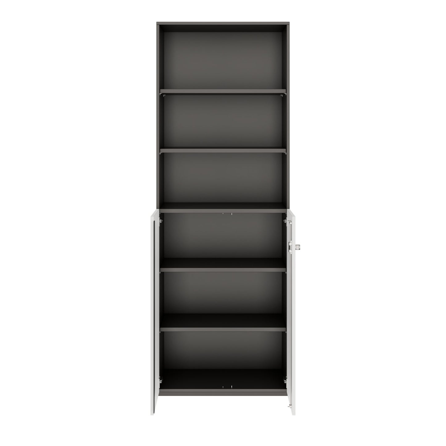 PRO Combine cabinet | 6 Oh, 800 x 2250 mm, graphite / white