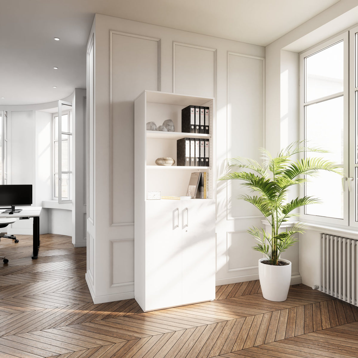 PRO Combina il cabinet | 6 OH, 800 x 2250 mm, bianco - 14 Lightbox Main Image