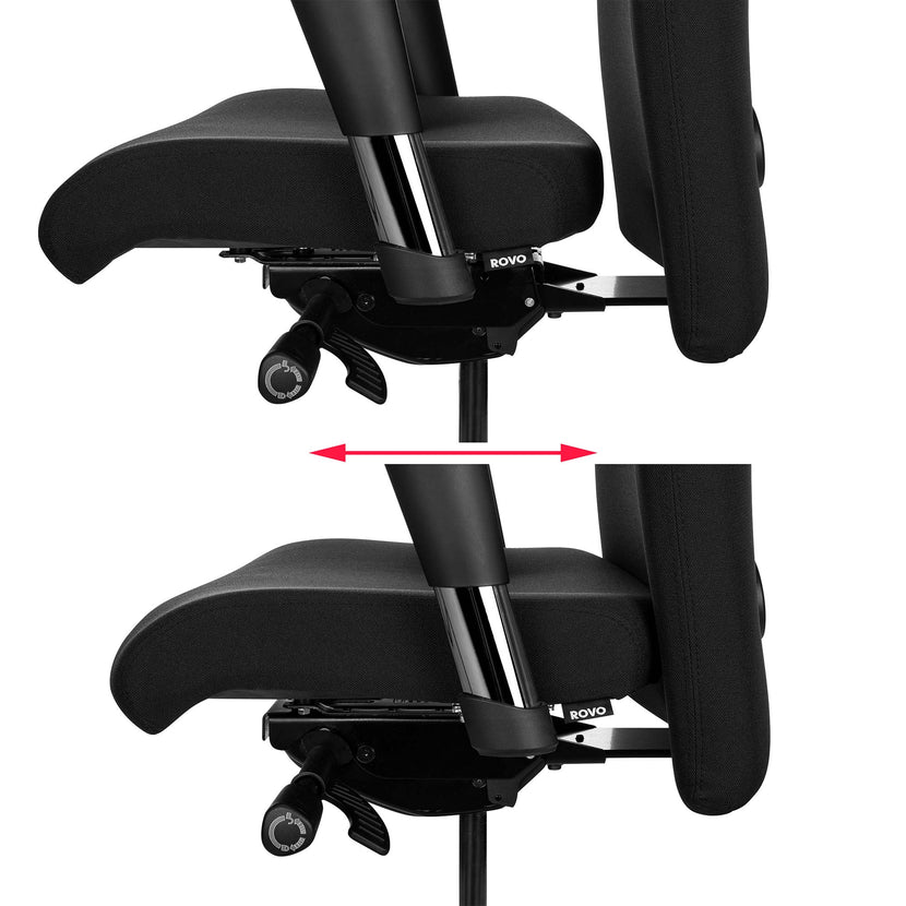 ROVO XP 1470 Chefsessel | Schwerlaststuhl, Lordosenstütze, Schwarz