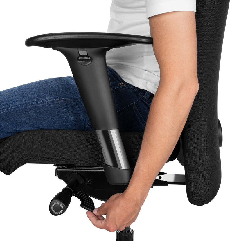 ROVO XP 1470 Chefsessel | Schwerlaststuhl, Lordosenstütze, Schwarz