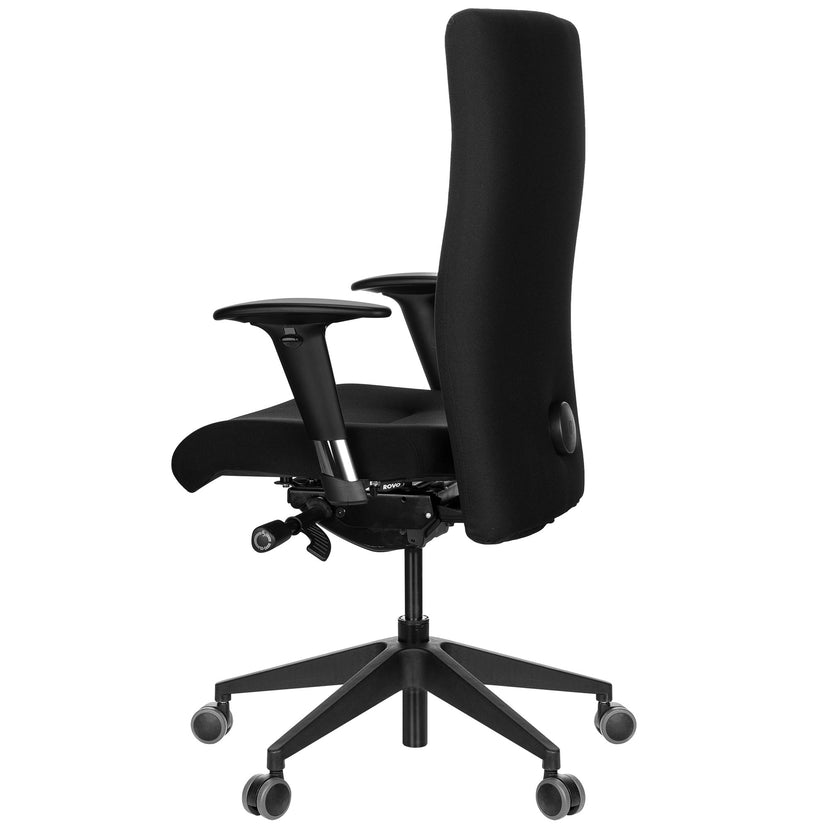 ROVO XP 1470 Chefsessel | Schwerlaststuhl, Lordosenstütze, Schwarz