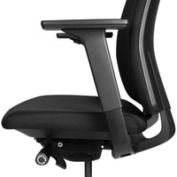 Siège de bureau pivotant VIX B | Rembourrage complet | Accoudoirs 3D | Noir