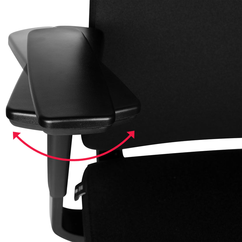 VIX B Chaise swinging de bureau | Pad complet | Accoudoirs 3D | Noir