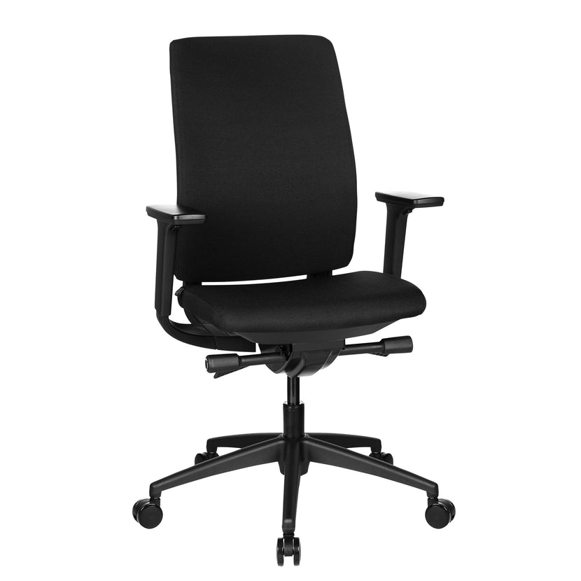VIX B Chaise swinging de bureau | Pad complet | Accoudoirs 3D | Noir