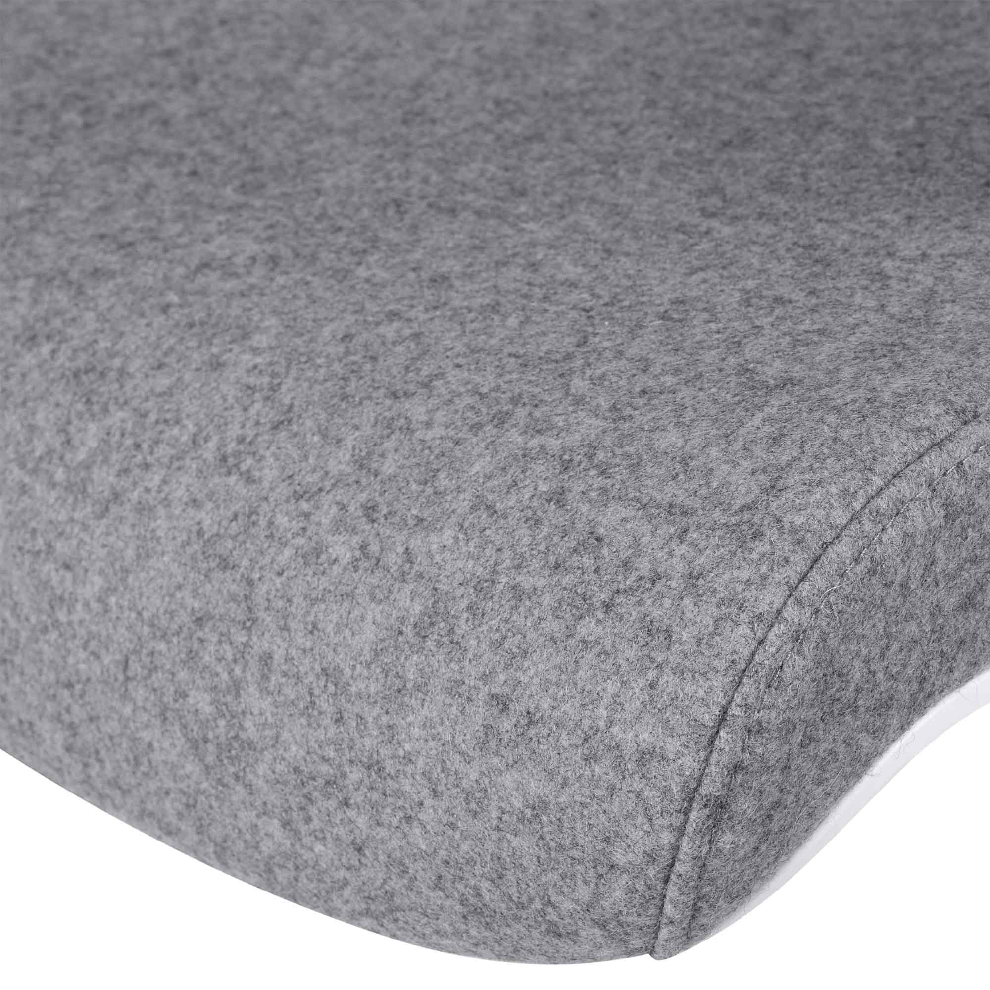 WIND Sedia oscillante per ufficio | Velvet, Supporto Lordosi, copertura in lana Velito Grigio chiaro