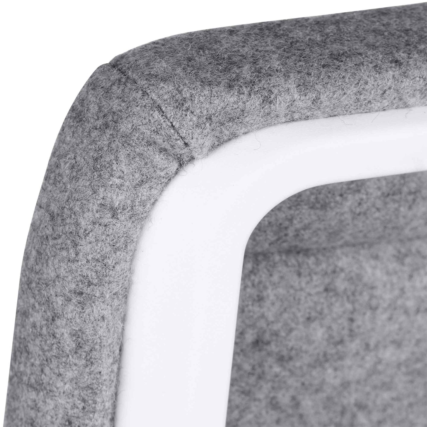 Chaise pivotante de bureau WIND | Sellerie complète, support lombaire, housse laine VELITO gris clair chiné