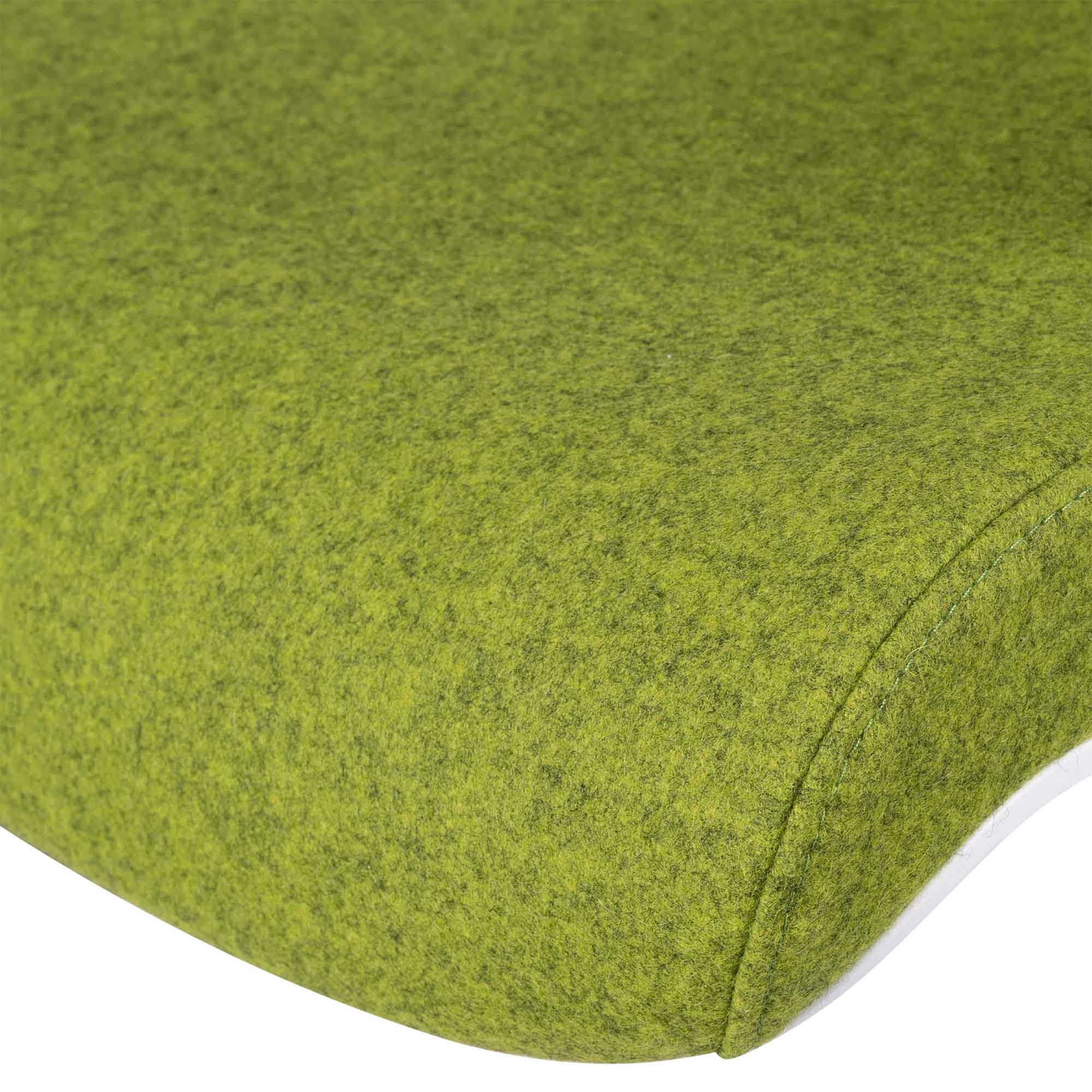 WIND Chaise oscillante de bureau | Velvet, support de lordose, couverture de laine Velito Green Light Mottled