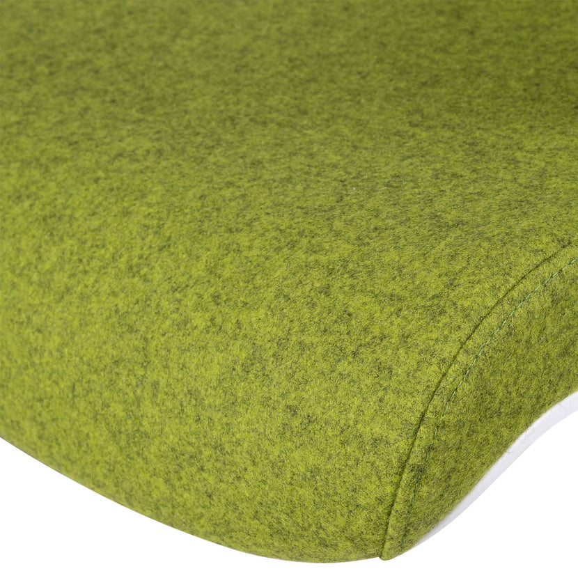 WIND Chaise oscillante de bureau | Velvet, support de lordose, couverture de laine Velito Green Light Mottled