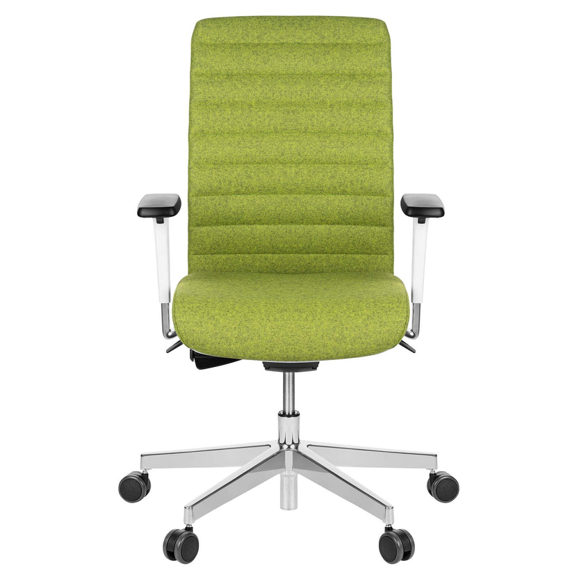 WIND Chaise oscillante de bureau | Velvet, support de lordose, couverture de laine Velito Green Light Mottled
