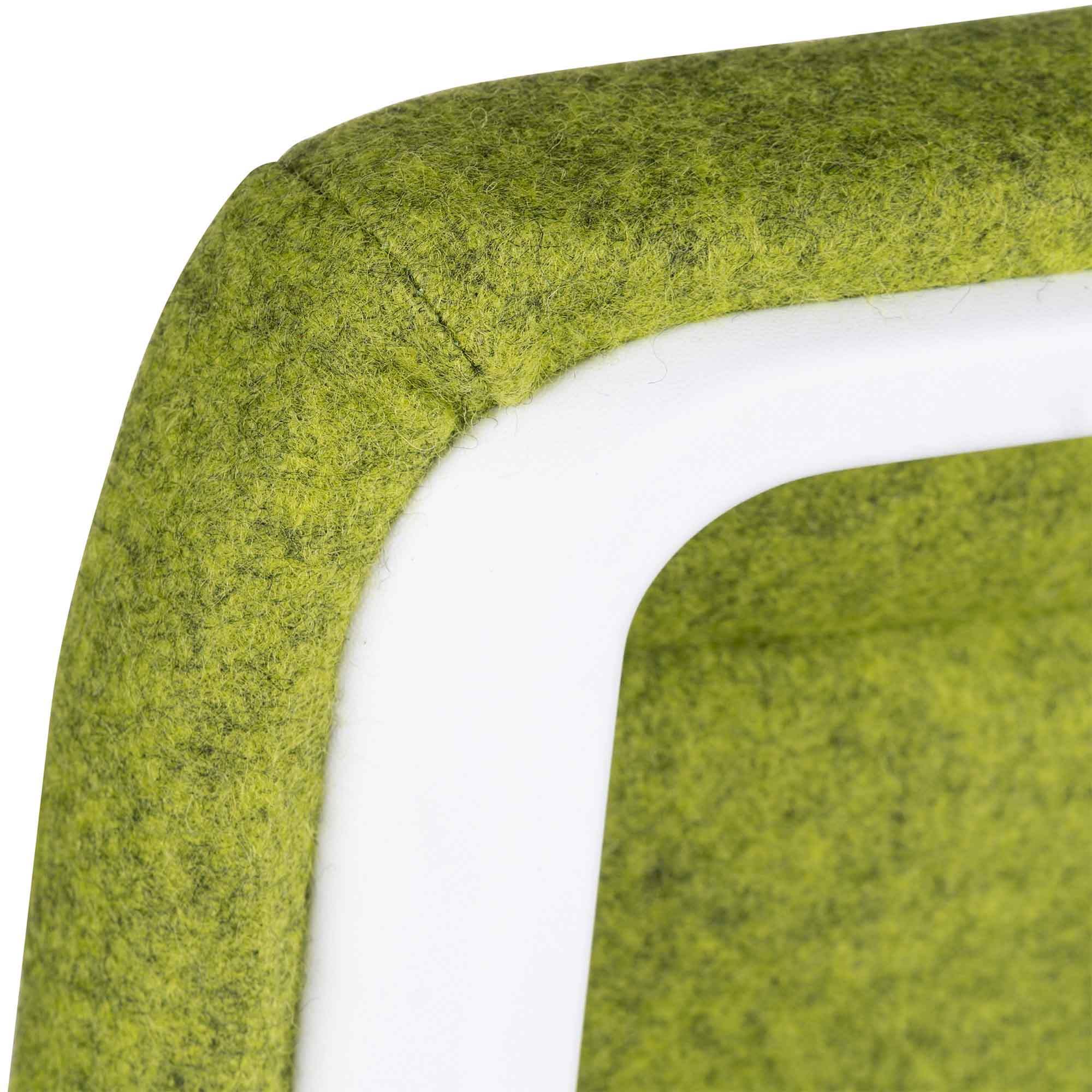 WIND Chaise oscillante de bureau | Velvet, support de lordose, couverture de laine Velito Green Light Mottled