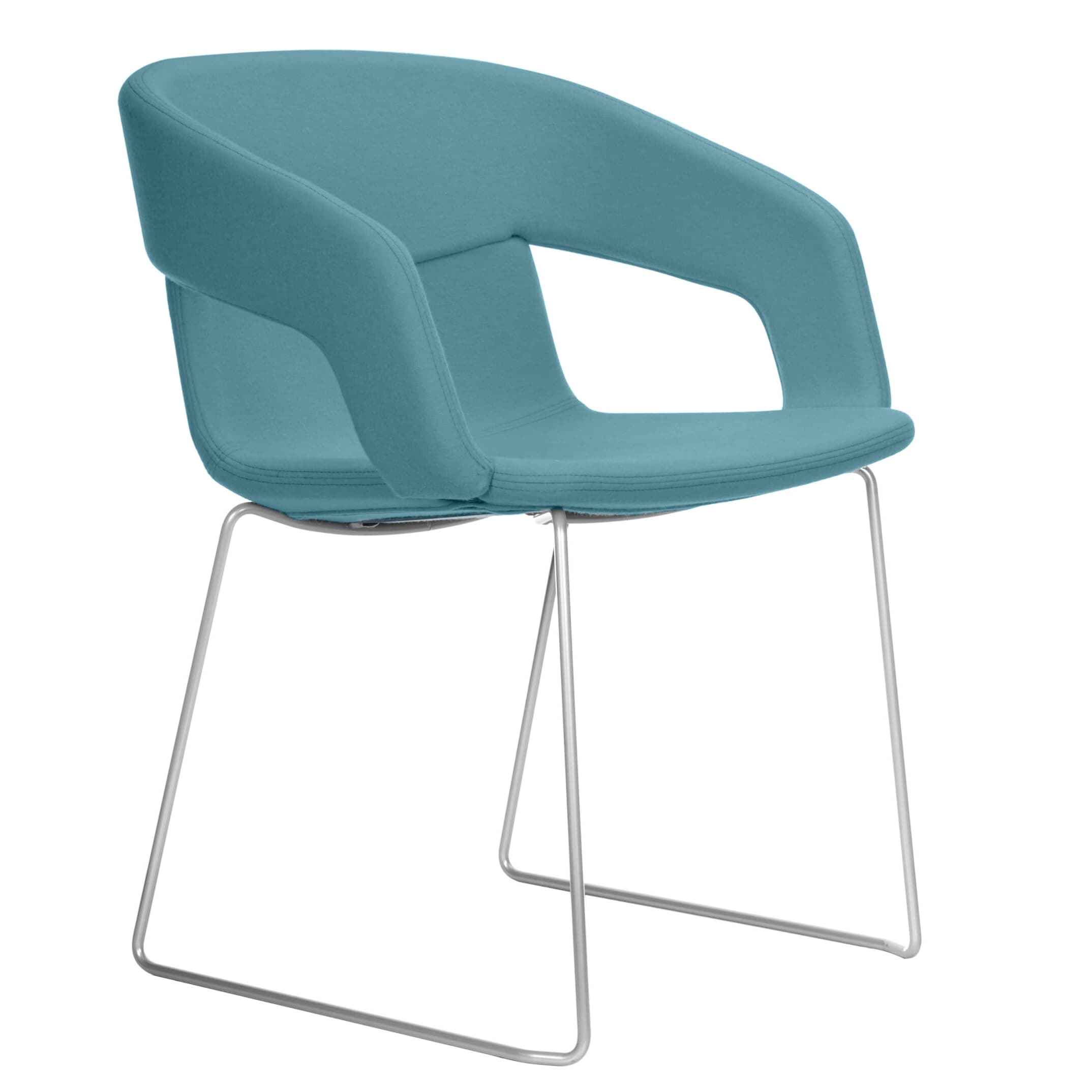TWIST&amp;SIT conference and visitor chair | Sled base, wool cover SYNERGY
