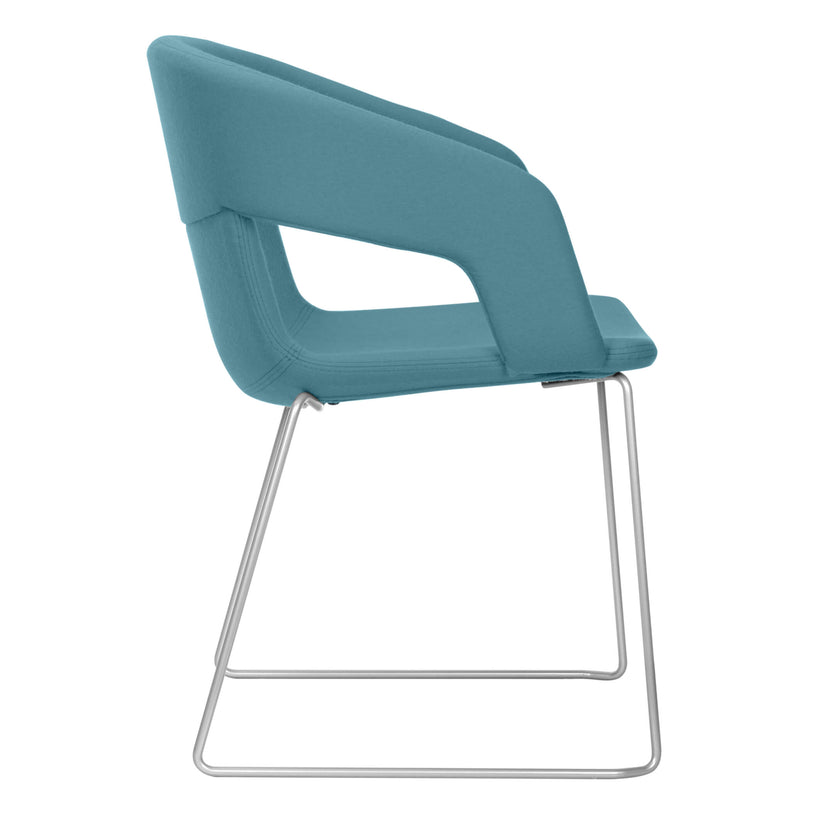 TWIST&amp;SIT conference and visitor chair | Sled base, wool cover SYNERGY