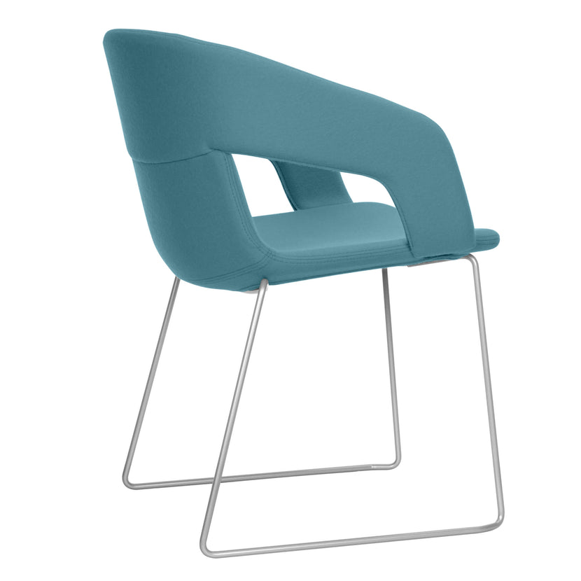 TWIST&amp;SIT conference and visitor chair | Sled base, wool cover SYNERGY