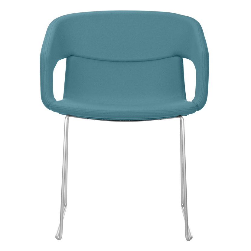 TWIST&amp;SIT conference and visitor chair | Sled base, wool cover SYNERGY