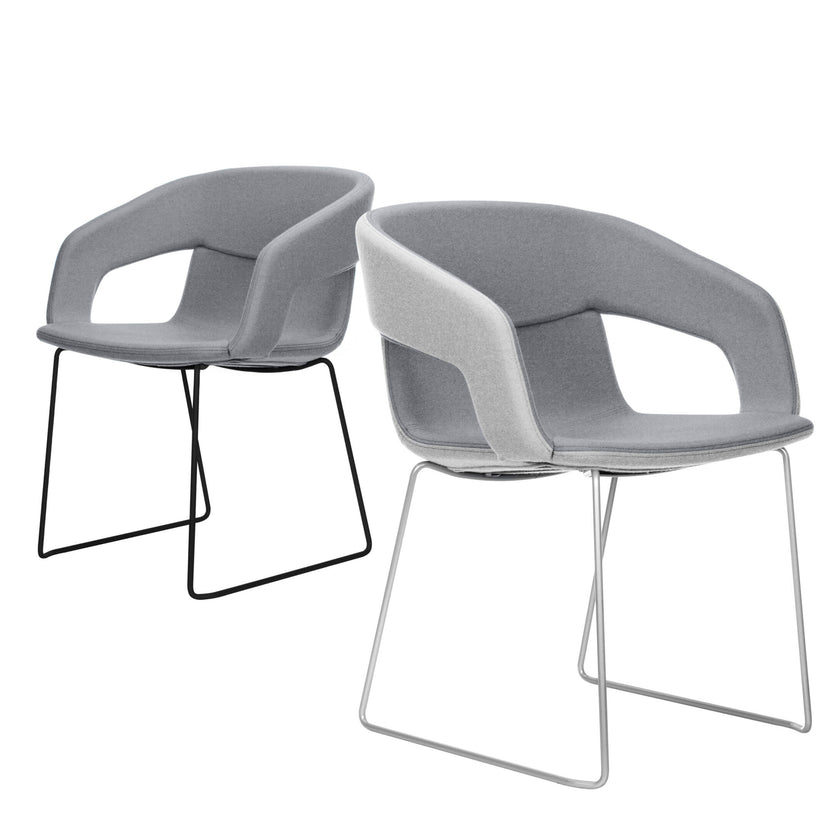 TWIST&amp;SIT conference and visitor chair | Sled base, wool cover SYNERGY