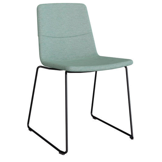 TWIST&amp;SIT visitor and conference chair | Sled base, polyester cover BERTA - Mint