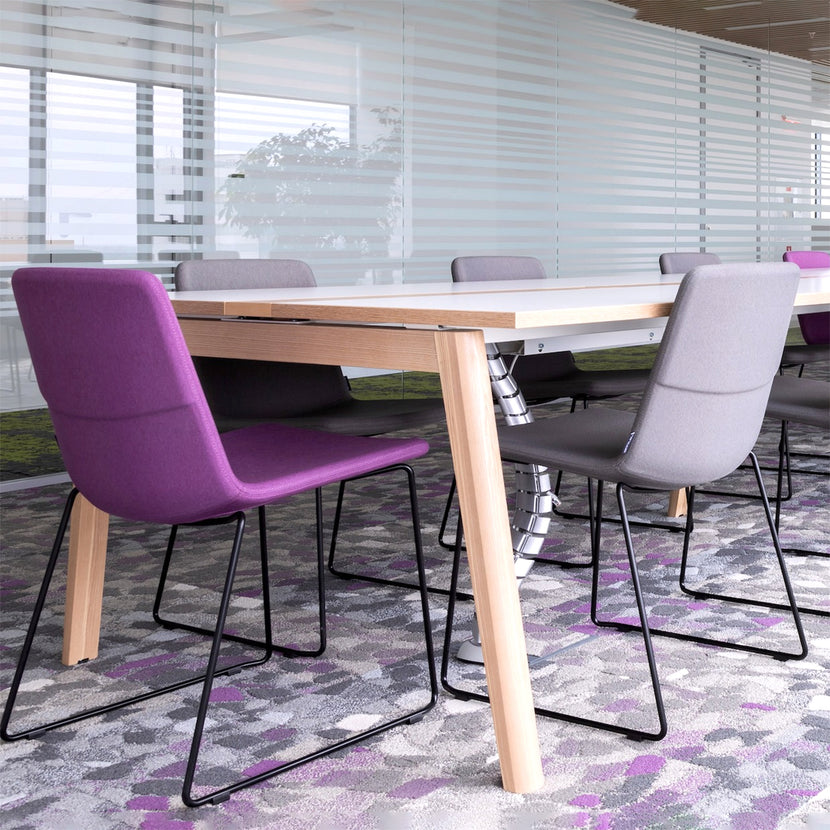 TWIST&amp;SIT visitor and conference chair | Sled base, wool cover SYNERGY