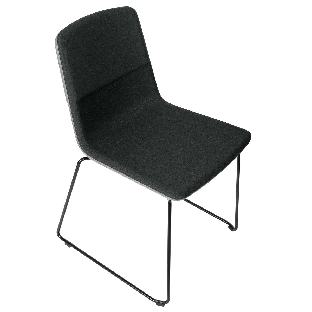TWIST&SIT visitor and conference chair | Sled base, wool cover SYNERGY - 11 Lightbox Main Image