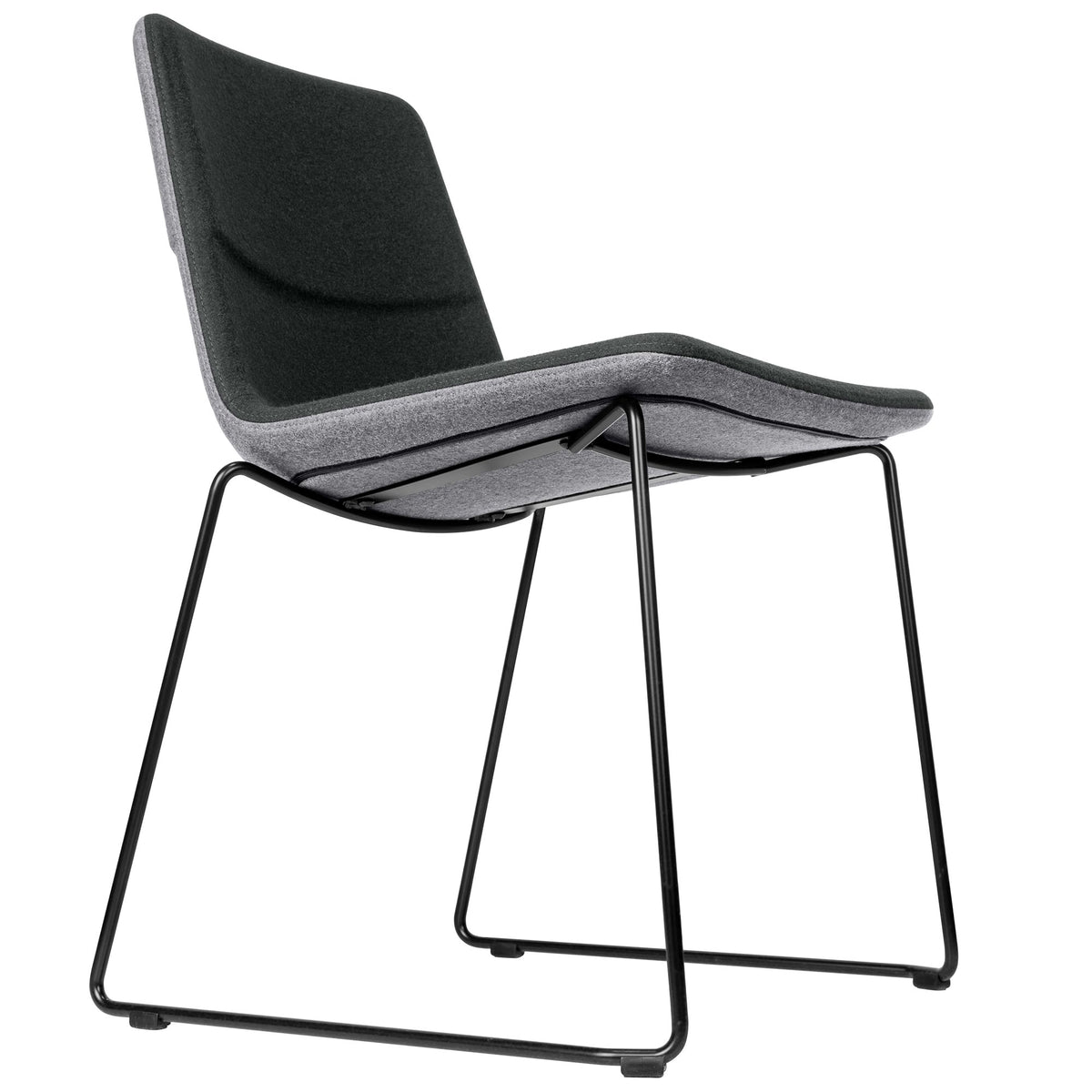 TWIST&SIT visitor and conference chair | Sled base, wool cover SYNERGY - 12 Lightbox Main Image