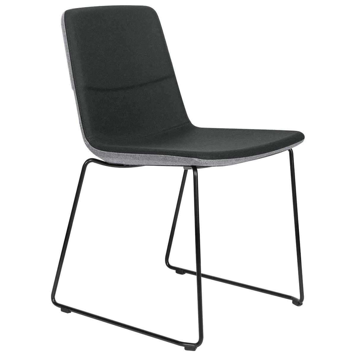 TWIST&SIT visitor and conference chair | Sled base, wool cover SYNERGY - 2 Lightbox Main Image