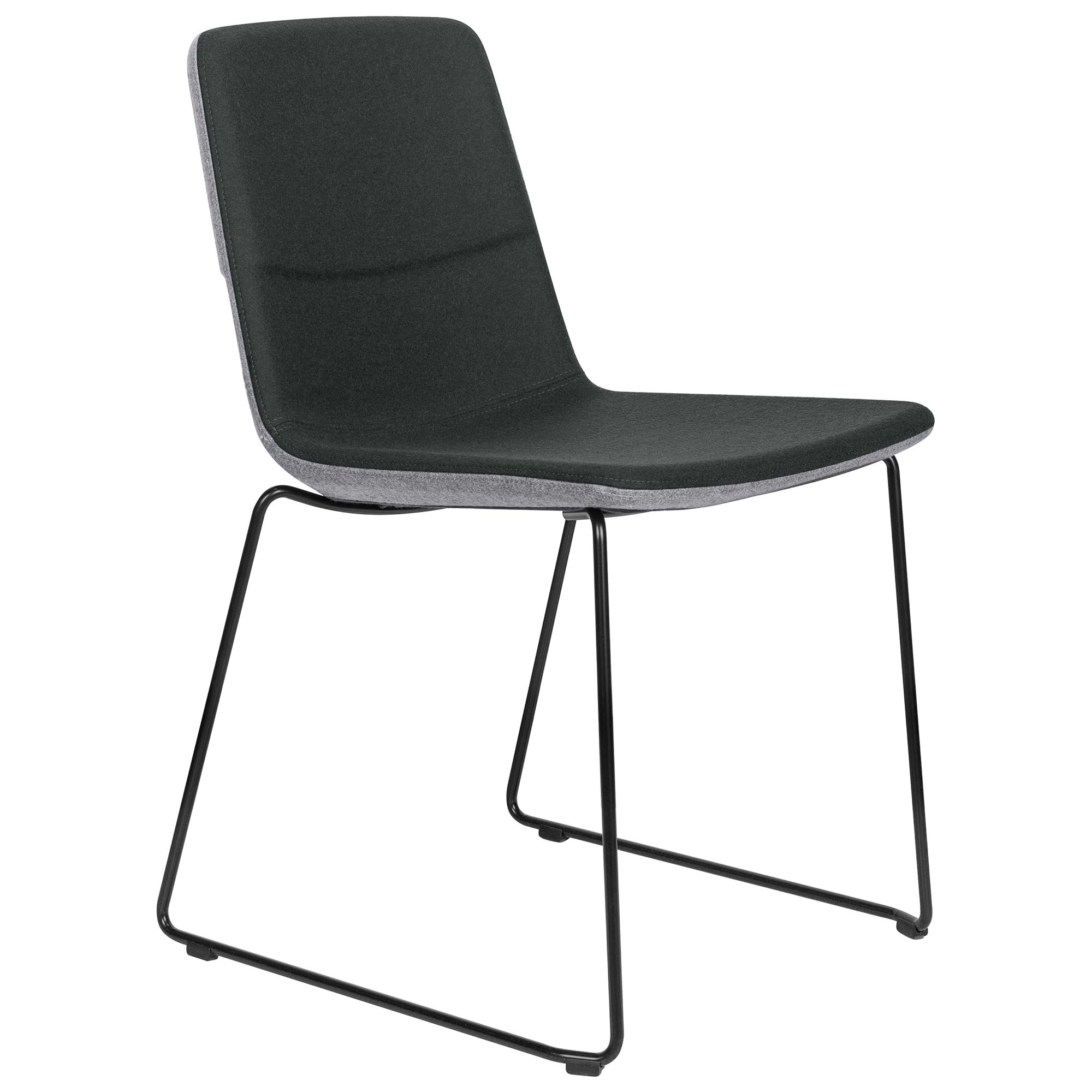 TWIST&amp;SIT visitor and conference chair | Sled base, wool cover SYNERGY