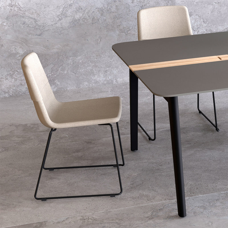 TWIST&SIT visitor and conference chair | Sled base, wool cover SYNERGY - 21 Main Image