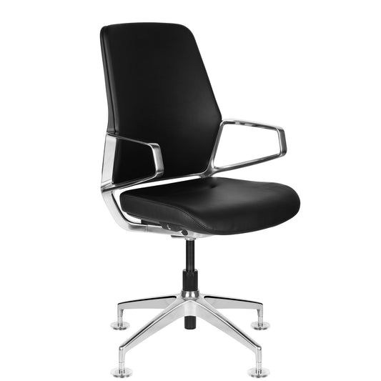 ARICO-E1 conference chair | Rotatable, 4-foot aluminum cross, black