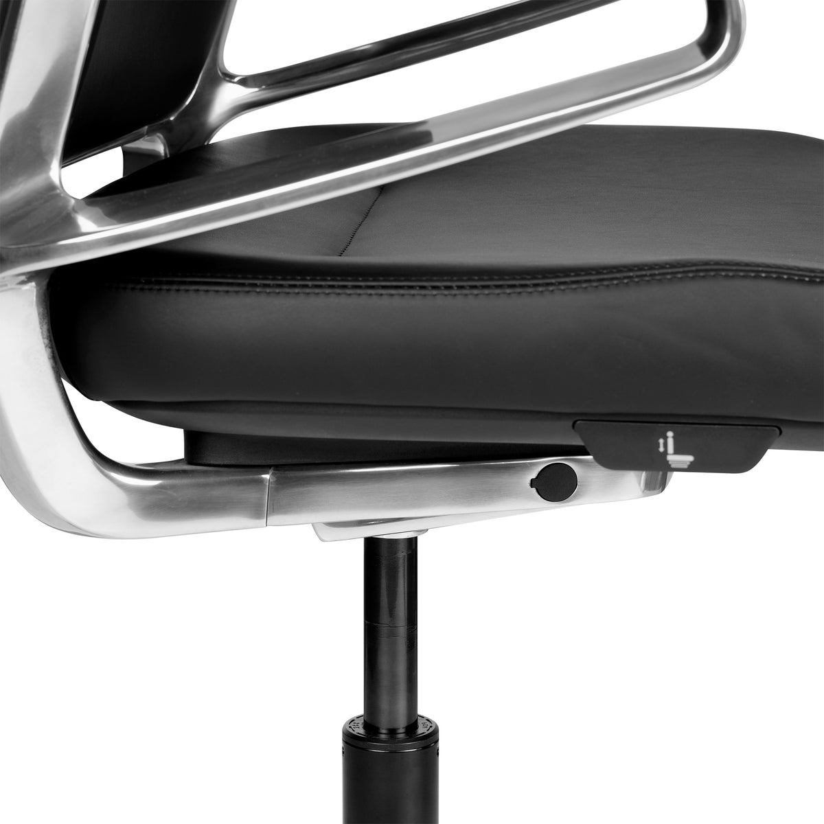ARICO Sedia da conferenza | Girevole, base a croce in alluminio a 4 razze, nero  - 10 Lightbox Main Image