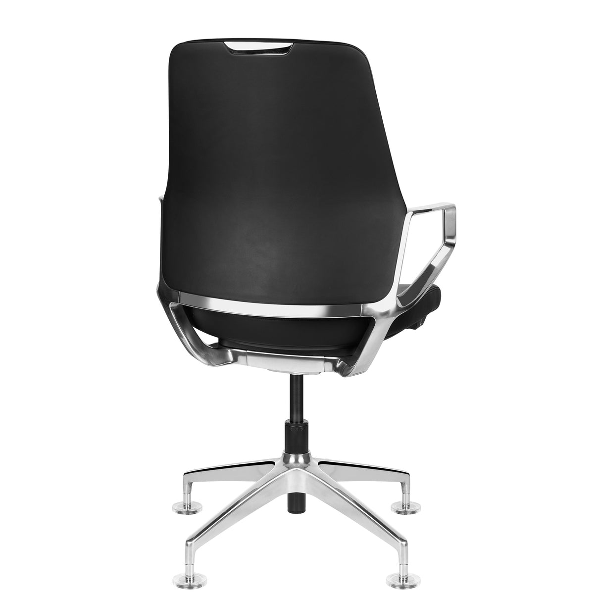 ARICO Sedia da conferenza | Girevole, base a croce in alluminio a 4 razze, nero  - 8 Lightbox Main Image