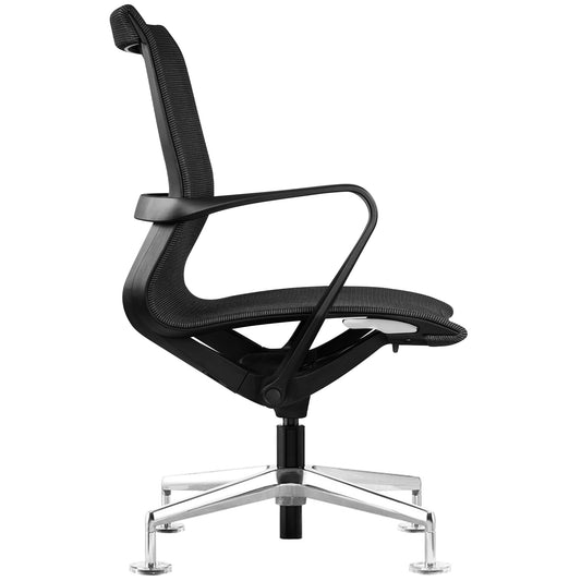 PROV-1 conference chair | Breathable mesh back, height adjustable, black