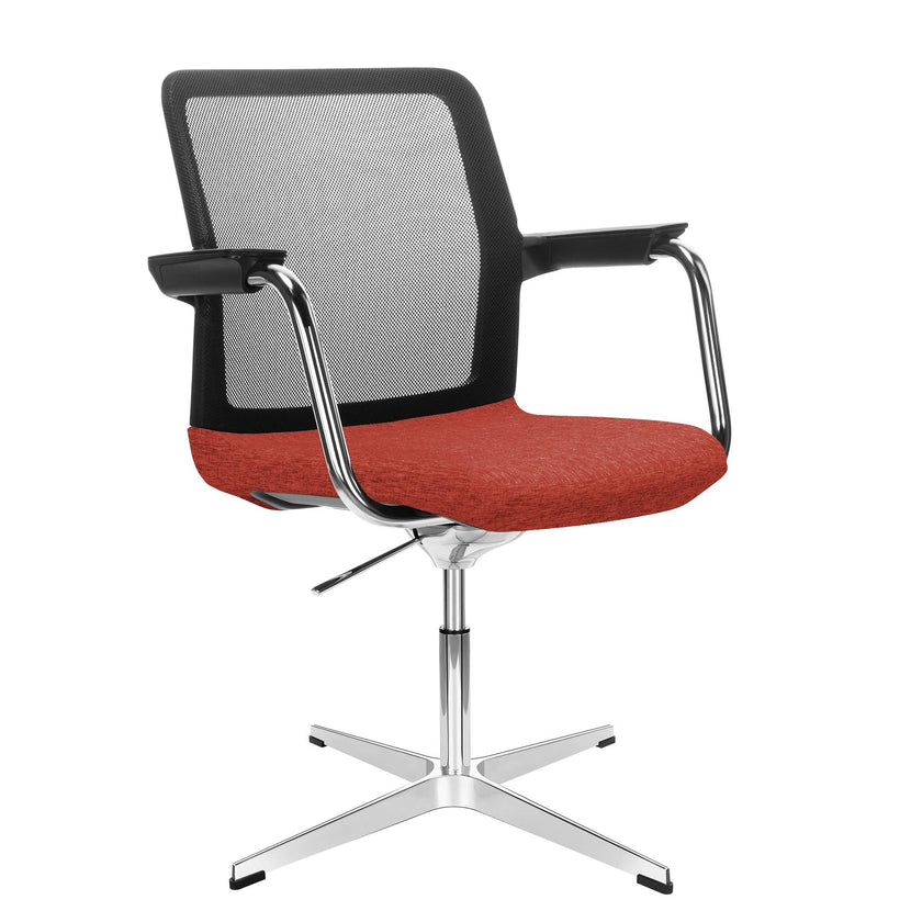 WIND conference chair | 4-star cross, mesh back, polyester cover BERTA