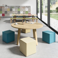 BRALCO TAKE OFF FARM conference table | Round, 1200 - 1600 mm (5 - 8 people), wild oak