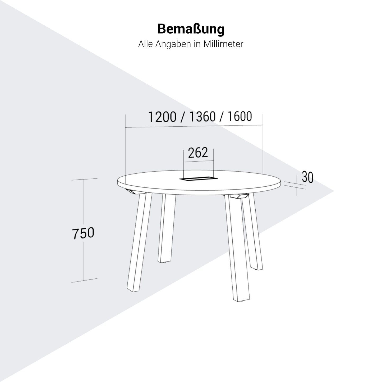 BRALCO TAKE OFF FARM conference table | Round, 1200 - 1600 mm (5 - 8 people), wild oak