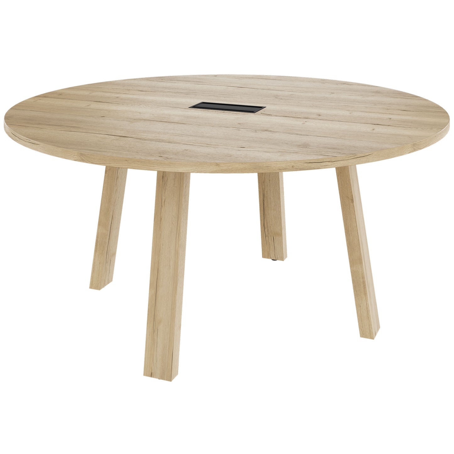 BRALCO TAKE OFF FARM conference table | Round, 1200 - 1600 mm (5 - 8 people), wild oak