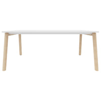 Table de la conférence Nova Wood | Cadre en bois massif, 1800 x 1200 mm, blanc