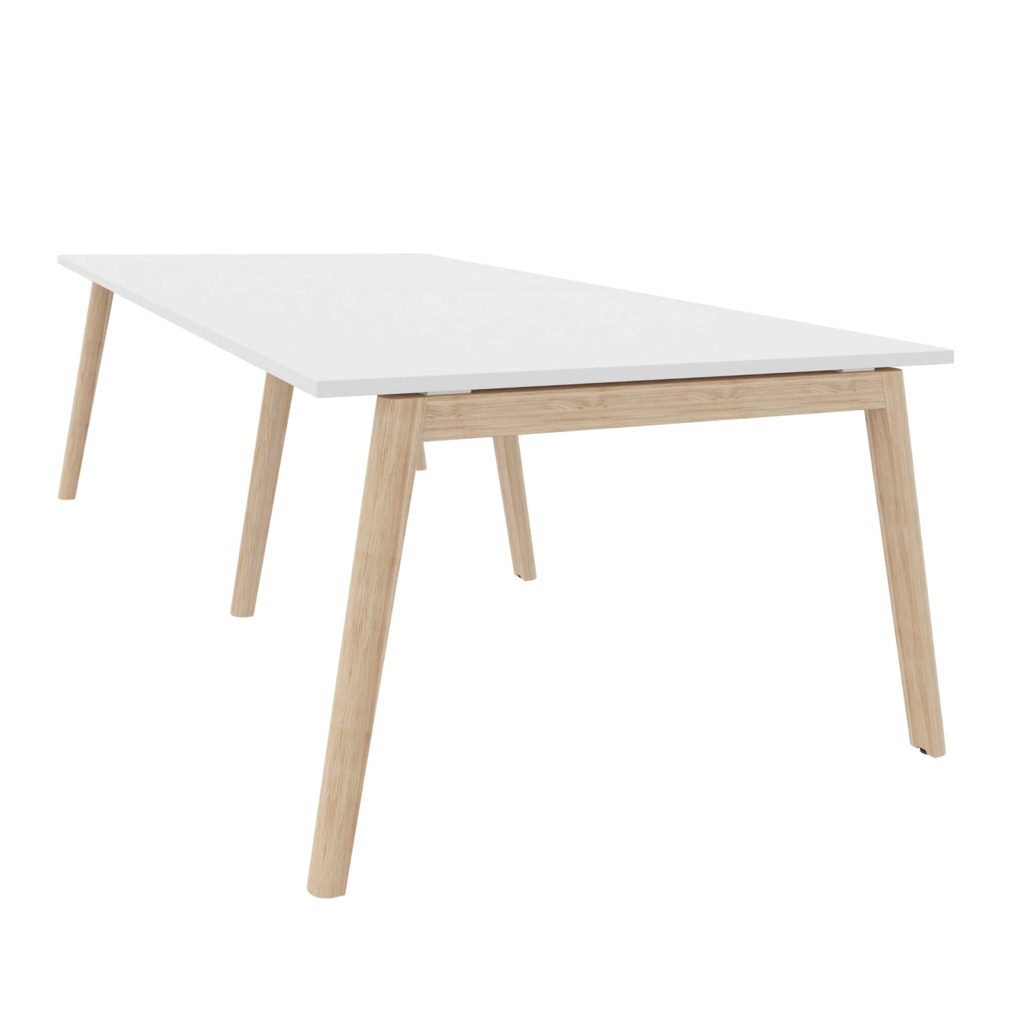 NOVA WOOD Conference table | Solid wood frame, 2800 x 1200 mm, white