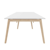 NOVA WOOD Conference table | Solid wood frame, 2800 x 1200 mm, white