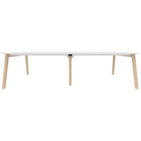 NOVA WOOD Conference table | Solid wood frame, 2800 x 1200 mm, white