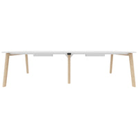 Nova Wood conference table | Electrified, solid wood frame, 2800 x 1200 mm, white