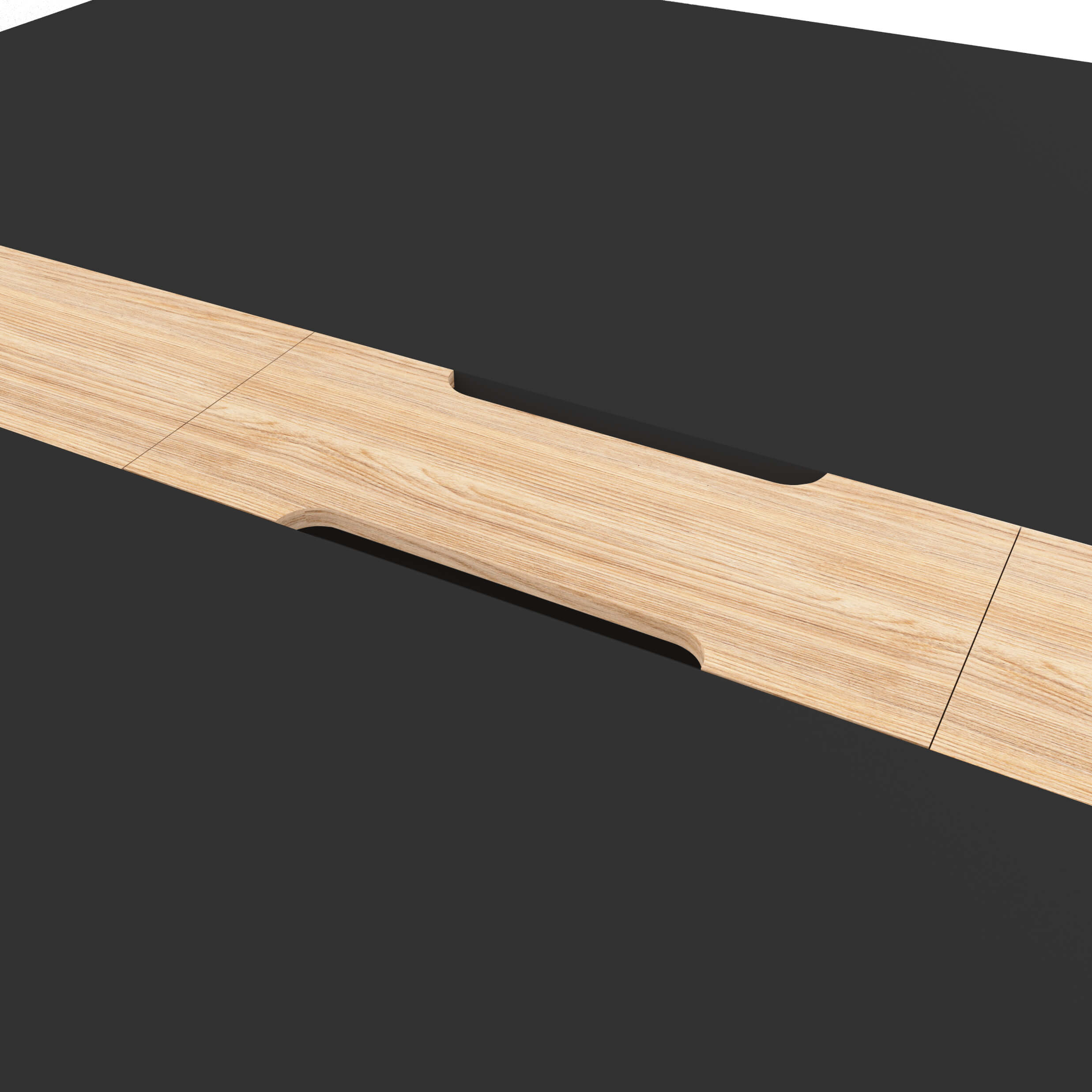 NOVA WOOD Tableau de conférence | Cadre en bois massif électrifié, 2400 x 1200 mm, HPL Fenix ​​Black